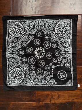 Harley-Davidson Rhinestone Embellished Black Paisley Bandana